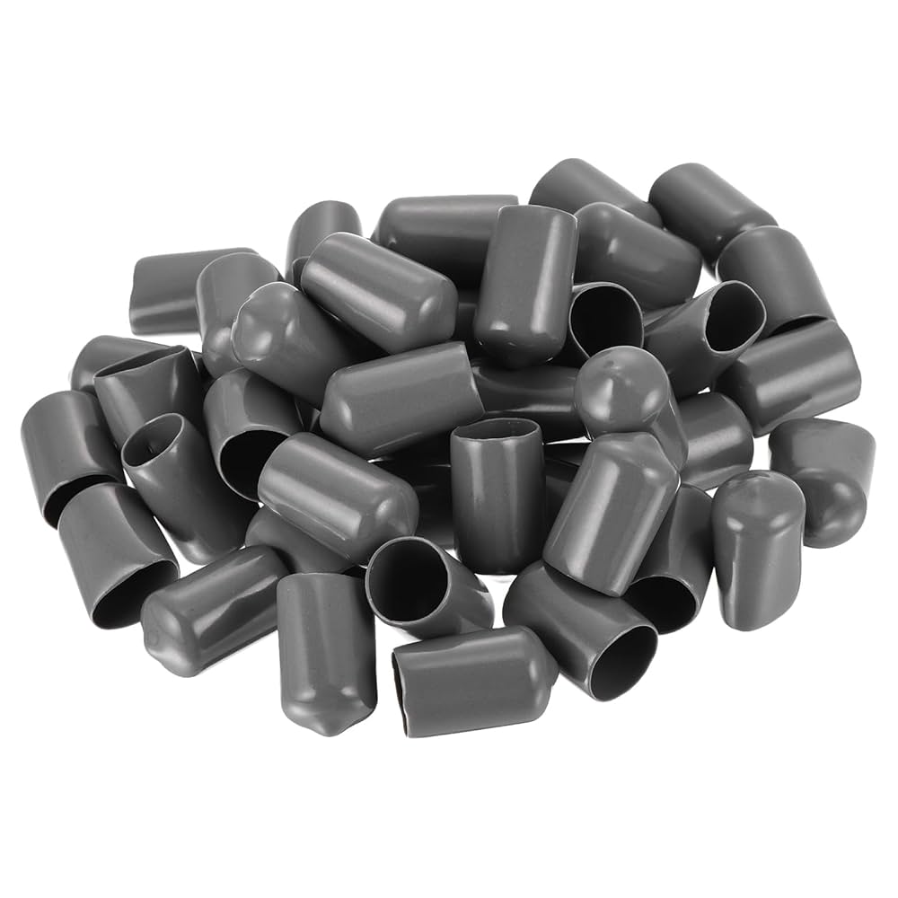 uxcell 50pcs Rubber End Caps 13mm(1/2 inch) ID Vinyl PVC